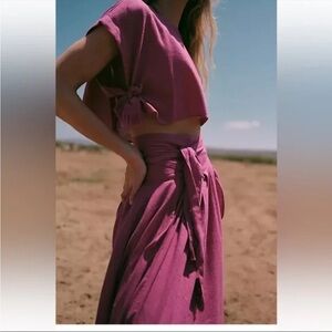 Free People Sundown Wrap Skirt